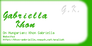 gabriella khon business card